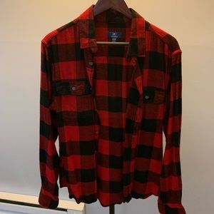 George flannel shirt barely worn. Used as is.
